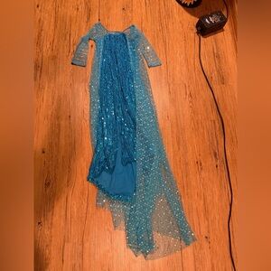 Elegant Blue Sequin Gown - for a Small/medium girl